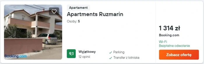 apartament w dalmacji
