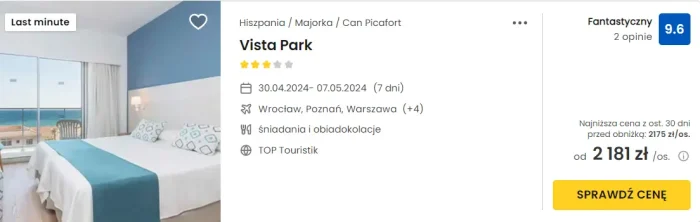 oferta hotelu Vista Park na Majorce