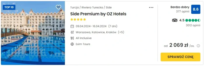 hotel side Premium oferta 2024