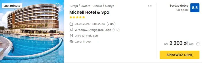 oferta hotelu Michell Hotel& Spa w Turcji ceny