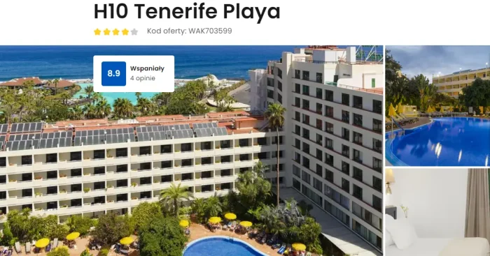 hotel H10 Tenerife Playa Hiszpania ceny