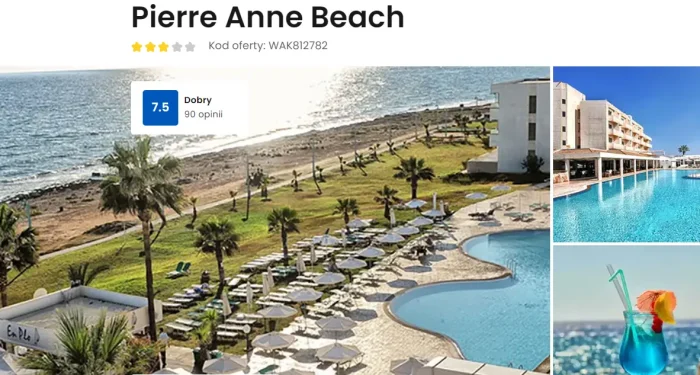 oferta hotelu Pierre Anne Beach na Cyprze ceny