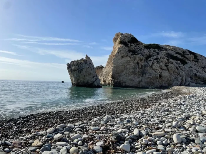 Skała Afrodyty Cypr fotografia z plaży