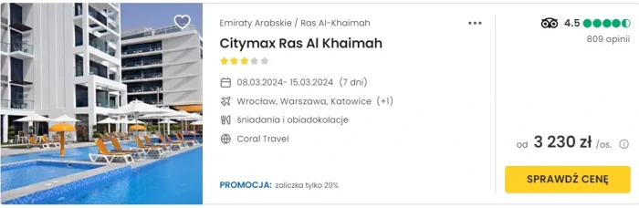 hotel Citymax Ras Al Khaimah oferta
