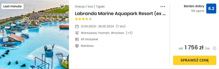 oferta hotelu Labranda Marine Aquapark Resort na Kos ceny