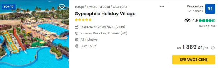 Gypsophila Holiday Village w Turcji