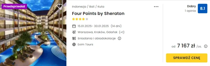 Hotel Four Points by Sheraton na Bali - opinie i ceny