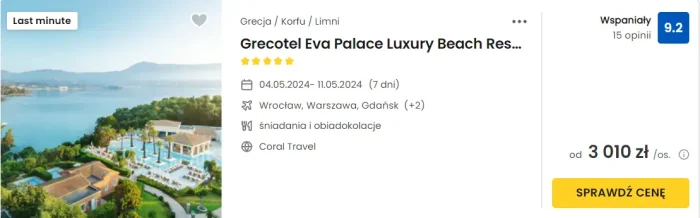 oferta hotelu Grecotel Eva Palace Resort ceny