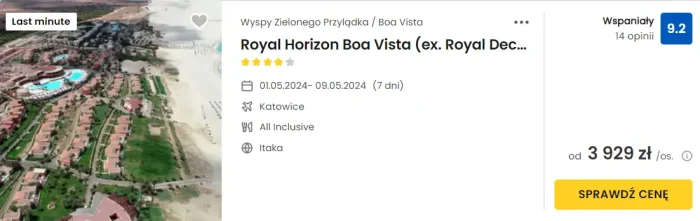 oferta hotelu Royal Horizon Boa Vista ceny