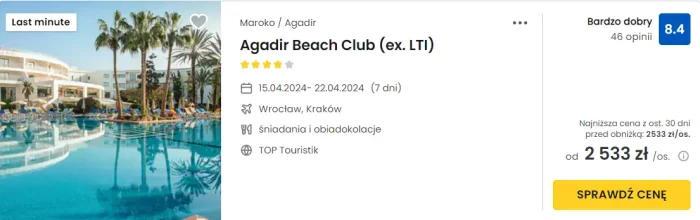 oferta hotelu Agadir Beach Club w Maroko ceny