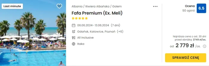 oferta hotelu Fafa Premium w Albanii ceny