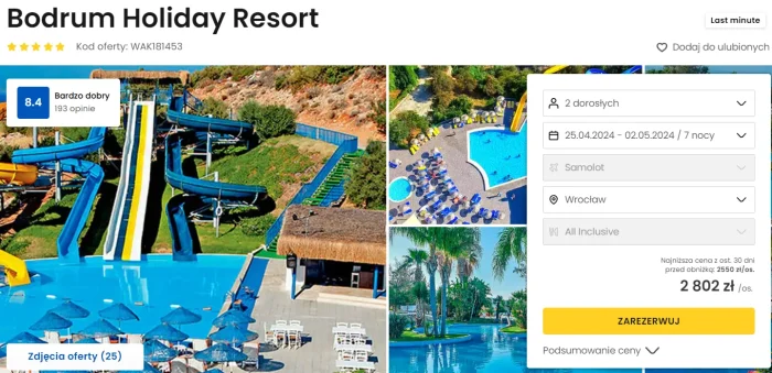 oferta hotelu Bodrum Holiday Resort w Turcji ceny