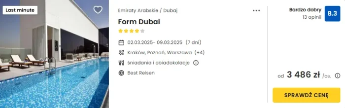 oferta hotelu Form Dubai ceny