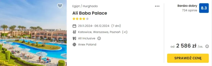 oferta hotelu Ali Baba Palace ceny