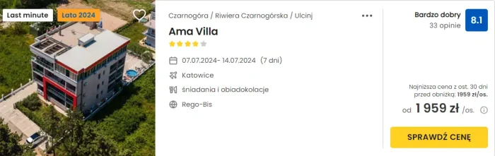 oferta hotelu Ama Villa ceny