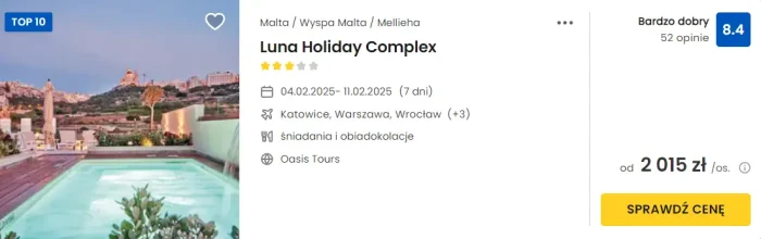 oferta hotelu Luna Holiday Complex ceny