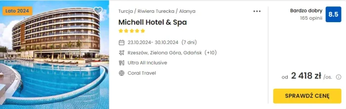 oferta hotelu Michell Hotel & Spa w Turcji ceny