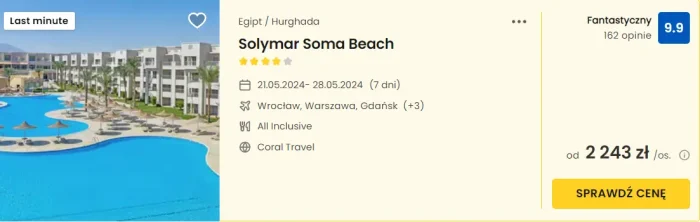 oferta hotelu Solymar Soma Beach
