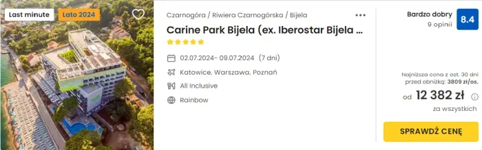 oferta hotelu Carine Park Bijela ceny