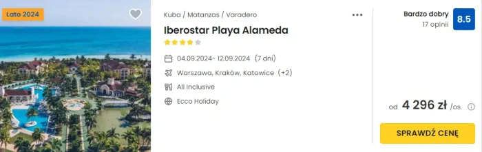 oferta hotelu Iberostar Playa Alameda na Kubie ceny