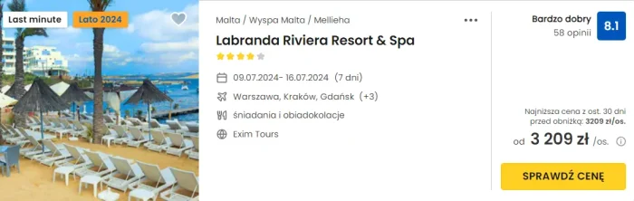 oferta hotelu Labranda Riviera Resort&Spa na Malcie ceny