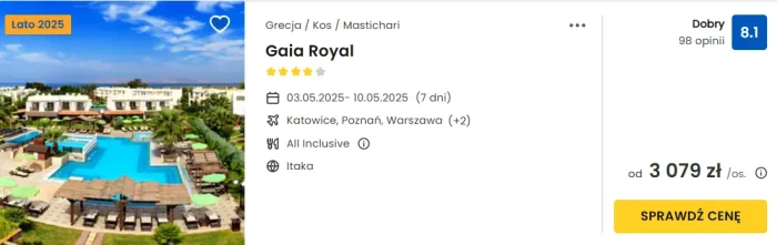 oferta hotelu Gaia Royal na Kos ceny