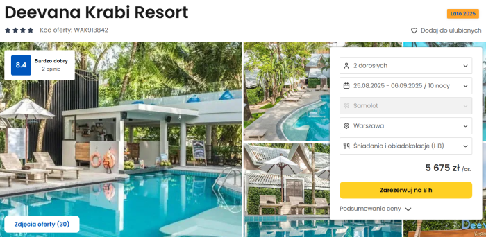 oferta hotelu Deevana Krabi Resort w Tajlandii ceny
