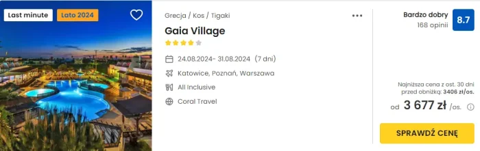 oferta hotelu Gaia Village na Kos ceny