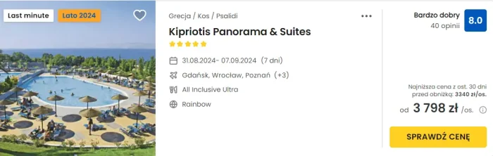 oferta hotelu Kipriotis Panorama&Suites na Kos ceny