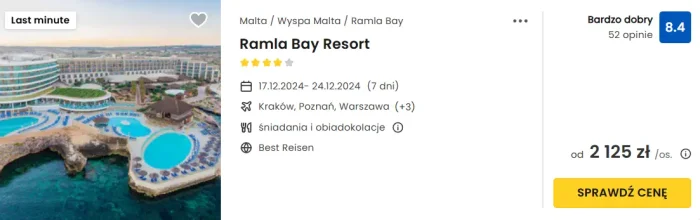 oferta hotelu Ramla Bay Resort ceny