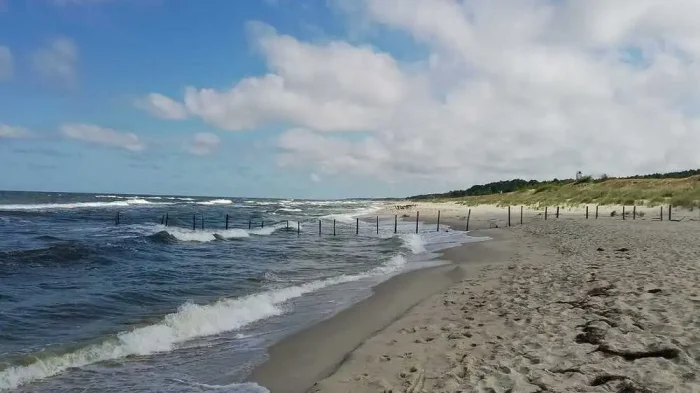 plaża nad morzem Bałtyckim zatoka Wśślana