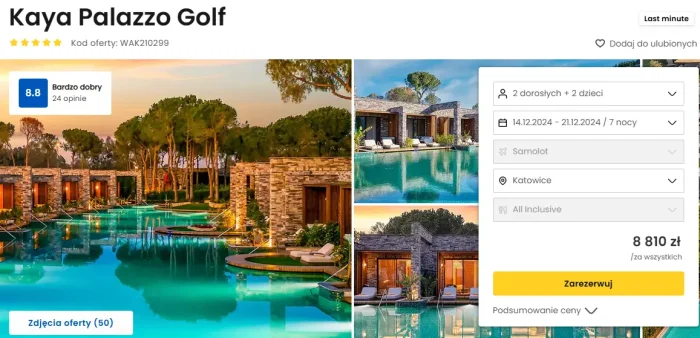 oferta hotelu Golf Residence w Tunezji ceny