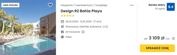 oferta hotelu Design R2 Bahia Playa ceny