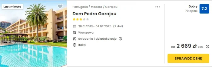 oferta hotelu Dom Pedro Garajau na Maderze ceny