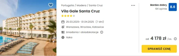 oferta hotelu Vila Gale Santa Cruz ceny