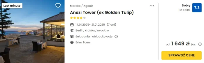 oferta hotelu Anezi Tower w Maroko ceny