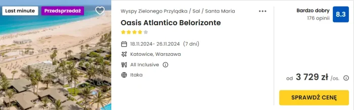 oferta hotelu Oasis Atlantico Belorizonte ceny