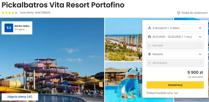 oferta hotelu Pickalbatros Vita