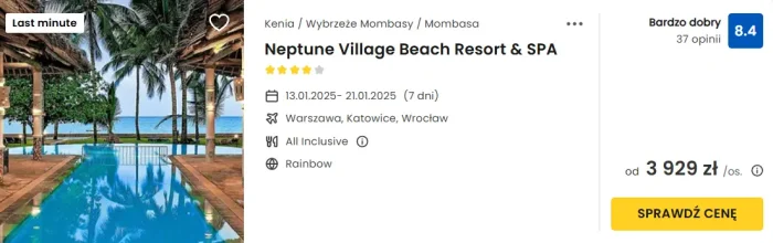 oferta hotelu Neptune Village Beach Resort&Spa ceny