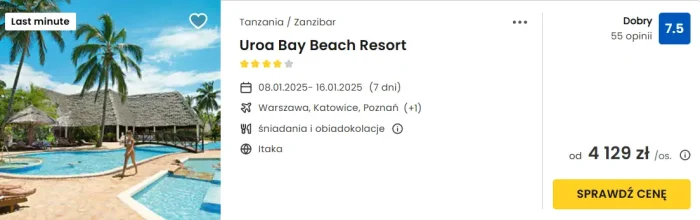 oferta hotelu Uro Bay Beach Resort