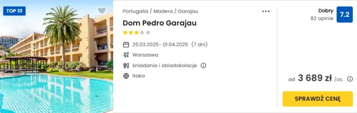 Oferta hotelu Dom Pedro Garajau na Maderze ceny