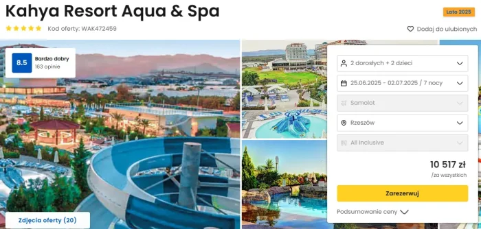 Oferta hotelu Kahya Resort Aqua&Spa