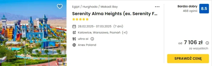 oferta hotelu Serenity Alma Heights ceny