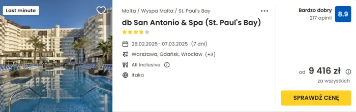 oferta hotelu db San Antonio&Spa ceny