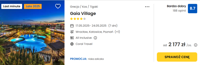 oferta hotelu Gaia Village na Kos ceny