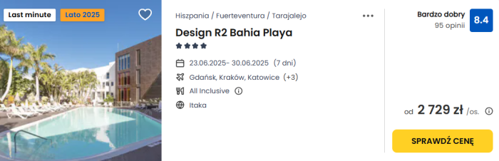 oferta hotelu Design R2 Bahia Playa na Fuerteventura