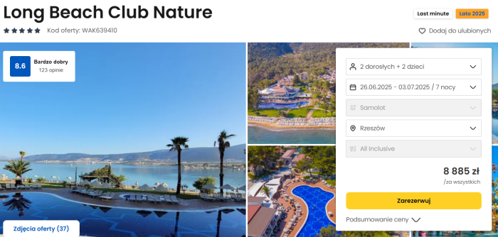 oferta hotelu Long Beach Club Nature w Turcji ceny