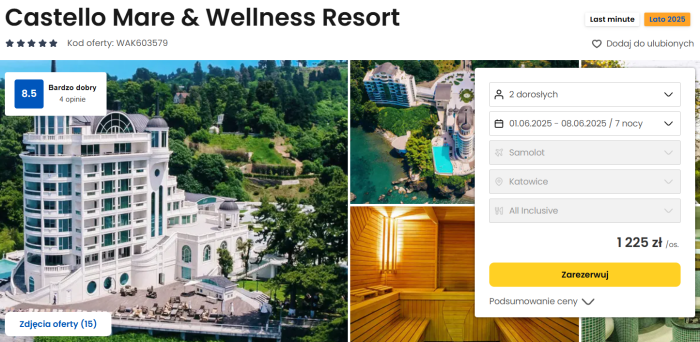 oferta hotelu Castello Mare&Wellness Resort w Gruzji ceny