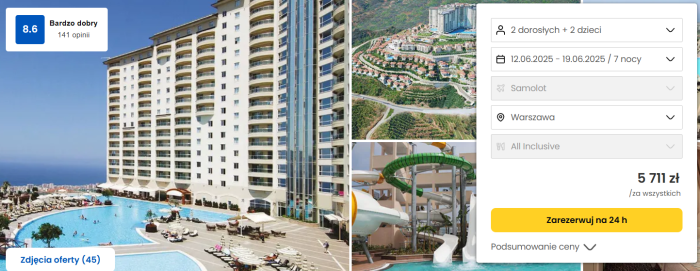 oferta hotelu Gold City w Turcji opinie i ceny