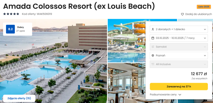 oferta hotelu Amada Colossos Resort na Rodos ceny